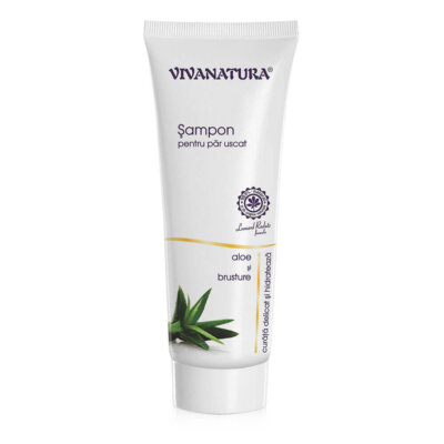 Șampon pentru păr uscat cu aloe și brusture, 250 ml, Vivanatura