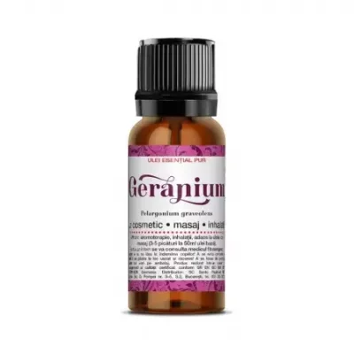 Ulei esențial pur de Geranium, 10 ml, Steaua Divina