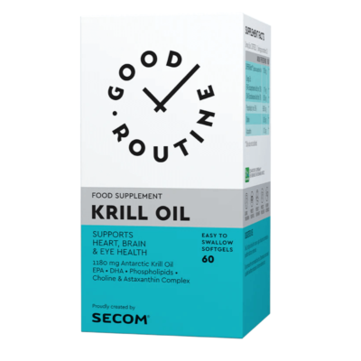 Ulei de krill, 60 capsule de gelatină moale, rutină bună