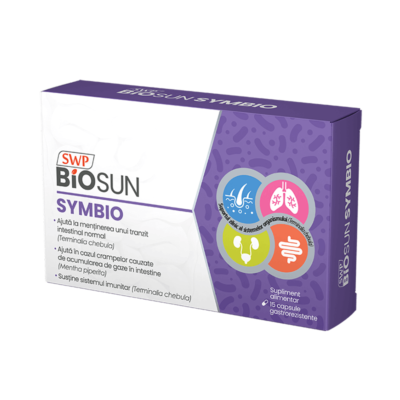 Biosun Symbio pentru tranzit intestinal, 15 capsule, Sun Wave Pharma