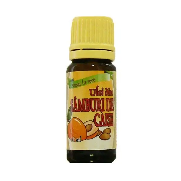 Ulei din sâmburi de caise presat la rece, 10 ml, Herbavit
