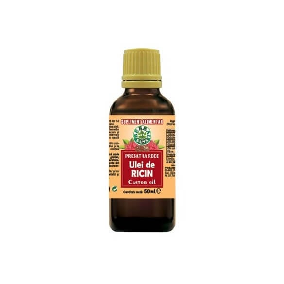 Ulei de ricin presat la rece, 50 ml, Herbavit