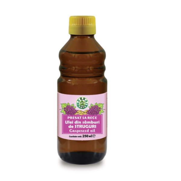 Ulei din sâmburi de struguri presat la rece, 250 ml, Herbal Sana