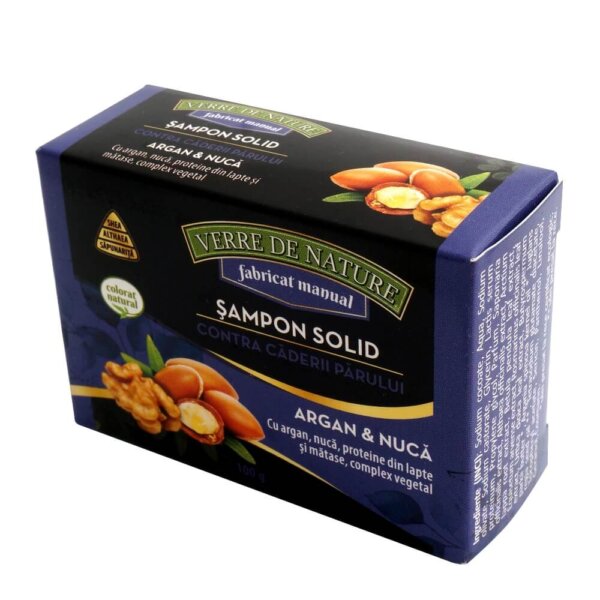 Sampon solid impotriva caderii parului, 100 g, Verre de Nature
