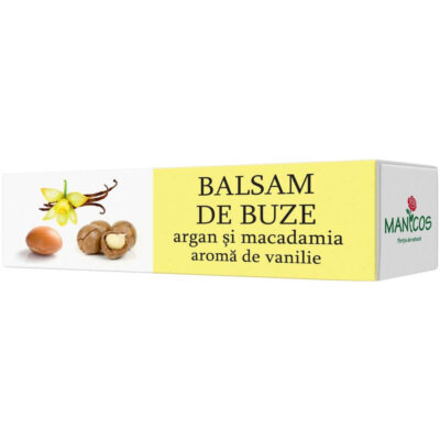 Balsam de buze cu ulei de argan, aromă de macadamia și vanilie, 4,8 g, Verre de Nature