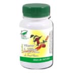Vitamina C cu măceș și acerola, aroma lămâie, 1000 mg, 100 comprimate, Pro Natura