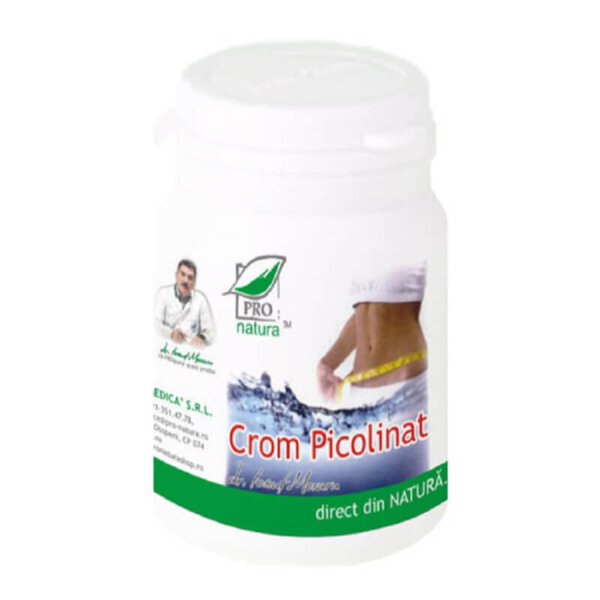 Picolinat de crom, 90 capsule, Pro Natura, Medica