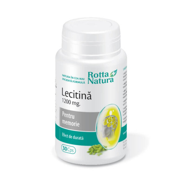 Lecitină 1200 mg, 30 capsule, Rotta Natura