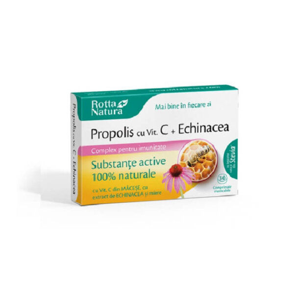 Propolis cu Vitamina C, 30 tablete, Rotta Natura