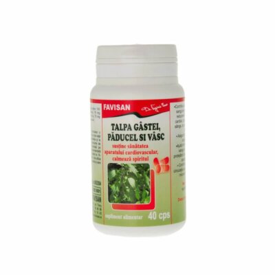 Talpă de gâscă, păducel și vâsc, 40 capsule, Favisan