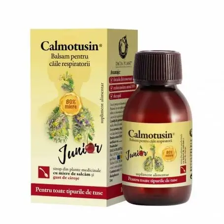Calmotusin junior sirop cu gust de cireșe, 100ml, Dacia Plant