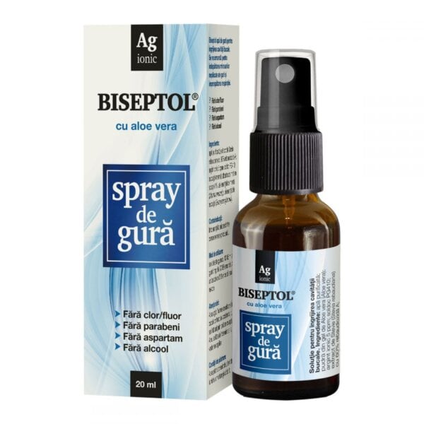 Biseptol spray de gură cu aloe vera, 20ml, Dacia Plant