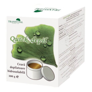 Quick Depil, ceară depilatoare hidrosolubilă, 300g, Transvital