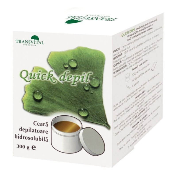Quick Depil, ceară depilatoare hidrosolubilă, 300g, Transvital