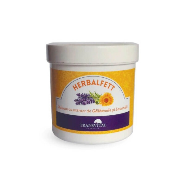 Herbalfett Balsam cu extract de gălbenele și lavandă, 250 ml, Transvital
