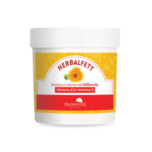 Herbalfett Balsam cu extract de galbenele cu vitamina E si vitamina A, 250 ml, Transvital