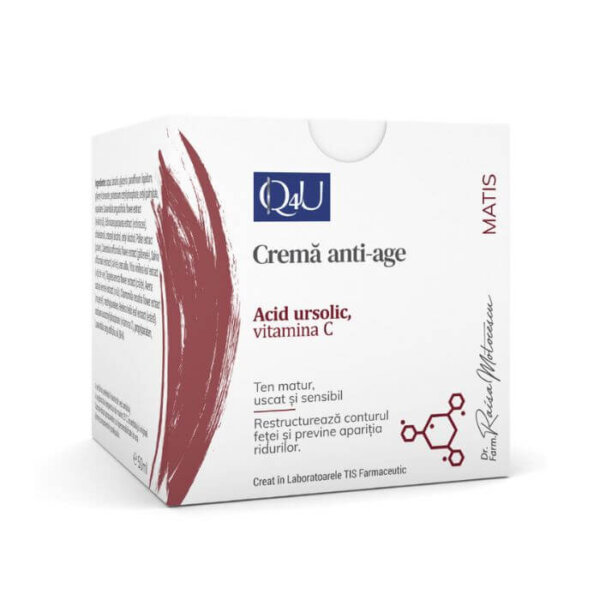 Crema anti-imbatranire cu Vitamina C si Acid Ursolic, 50 ml, Tis Farmaceutic
