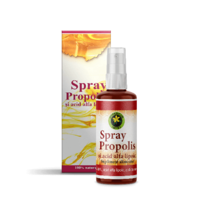 Spray cu propolis și acid alfa lipolic, 50 ml, sunătoare