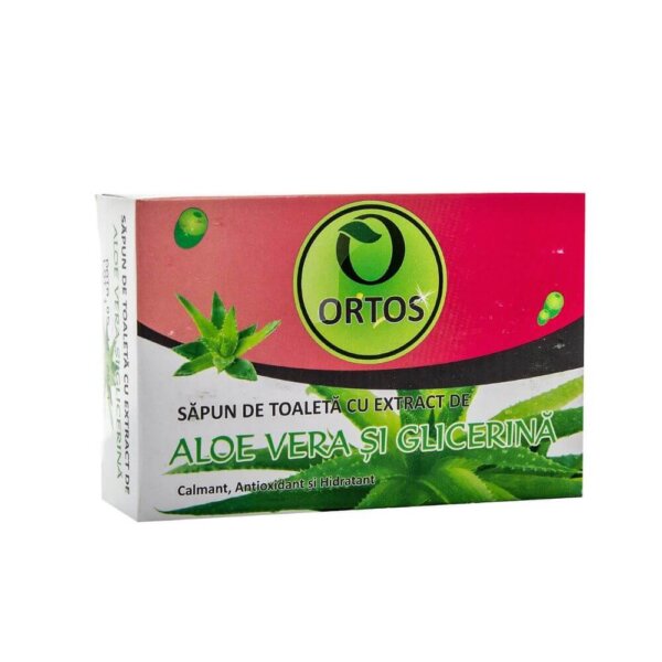 Săpun cu aloe vera și glicerină, 100g, Ortos