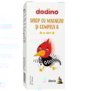 Sirop cu magneziu si complex B cu miere de Dodino, 150 ml, Alevia