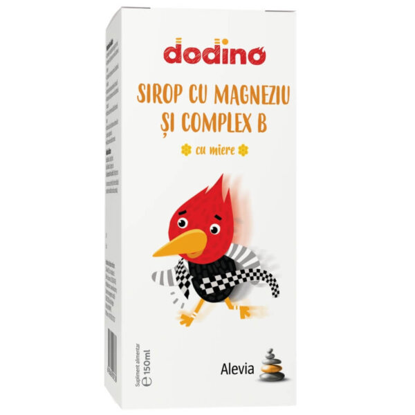 Sirop cu magneziu si complex B cu miere de Dodino, 150 ml, Alevia