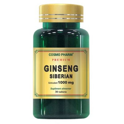 Ginseng siberian, 1000 mg, 30 capsule, Cosmopharm