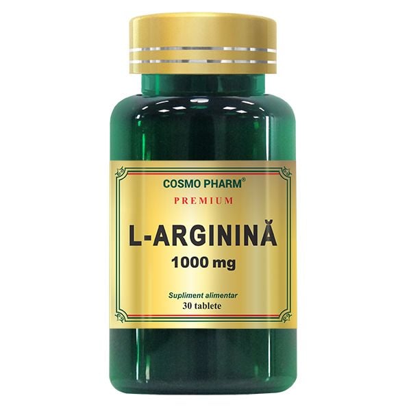 L-Arginina, 1000 mg, 30 comprimate, Cosmopharm