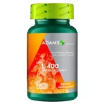 ​Vitamina E 400 Naturală, 90 capsule, Adams Supplements