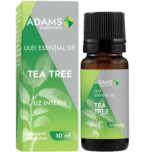Ulei esențial de Tea Tree, uz intern, 10ml, Adams Supplements