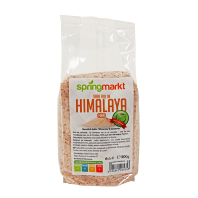 Sare fină roz de Himalaya, 500 g, Spring Markt
