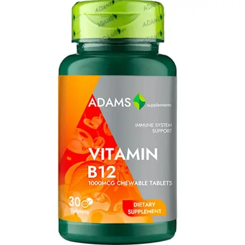 Vitamina B12 1000mcg, 30 comprimate, Adams Supplements