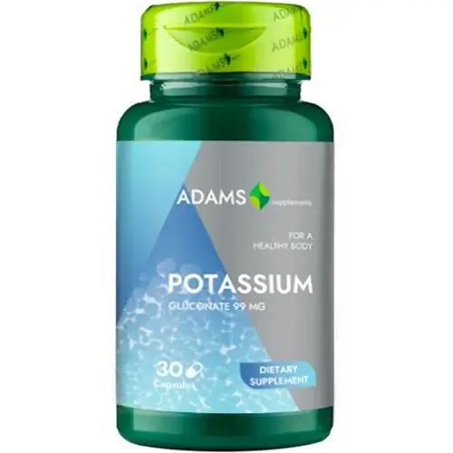 Potassium 99mg, 30 capsule, Adams Supplements