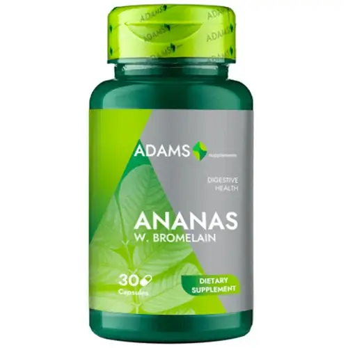 Ananas w. Bromelain, 30 capsule, Adams Supplements