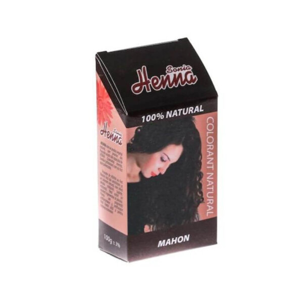 Vopsea naturală de păr, 100 g, nuanță mahon, Henna Sonia