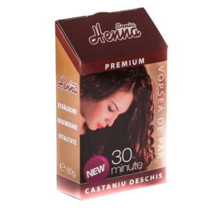 Vopsea de păr, castaniu deschis, 60 g, Henna Sonia