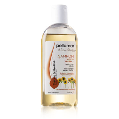 Șampon pentru păr vopsit cu extract de floarea soarelui, 250 ml, Pellamar