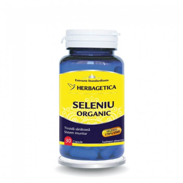 Seleniu organic, 30 capsule, Herbagetica