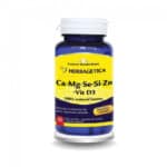 Ca+Mg+Se+Si+Zn cu Vit D3, 30 capsule, Herbagetica