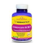 Cordyceps 10/30/1 Ciupercă Tibetană Forte, 120 capsule, Herbagetica
