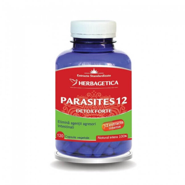 Paraziți 12 Detox Forte, 120 capsule, Herbagetica