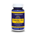 Calciu + D3 + Vitamina K2, 30 capsule, Herbagetica