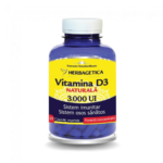 Vitamina D3 Naturală 3000 UI, 120 capsule, Herbagetica