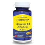 Vitamina naturală K2 MK7 120 mcg, 60 capsule, Herbagetica