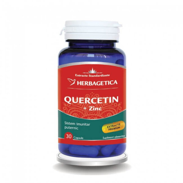 Quercetină + Zinc, 30 capsule, Herbagetica