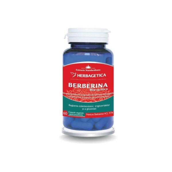 Berberină bioactivă, 60 capsule, Herbagetica