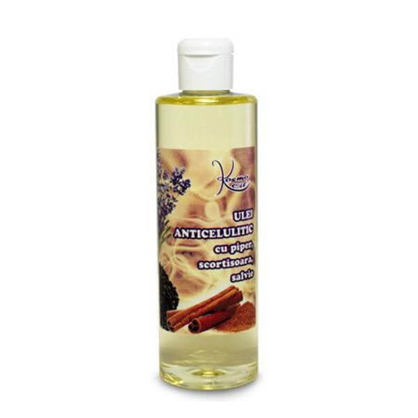 Ulei anticelulitic cu piper, scorțișoară și salvie, 250ml, Kosmo Line