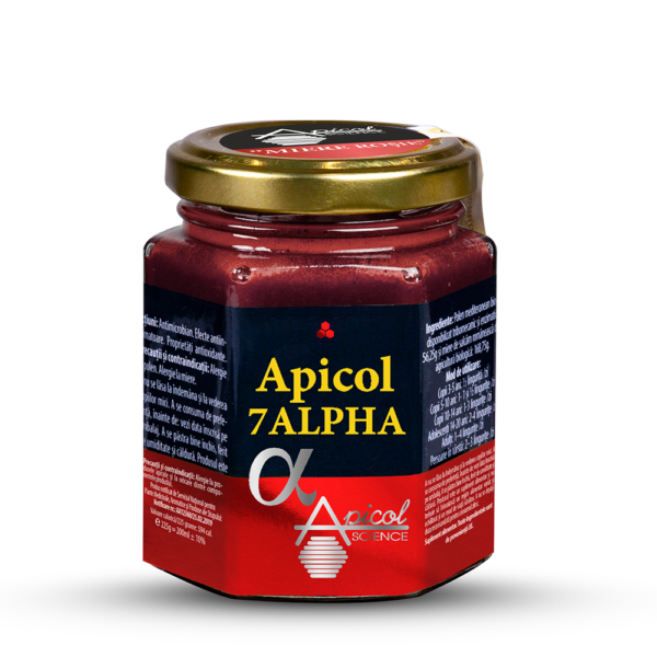 Apicol 7 Alpha, mierea roșie, 235 g, Apicol Science