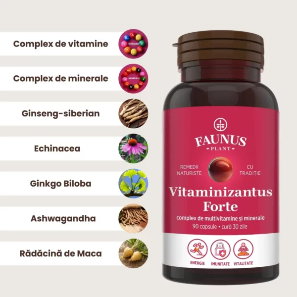 Vitaminizantus Forte, 90 caspule, Faunus Plant