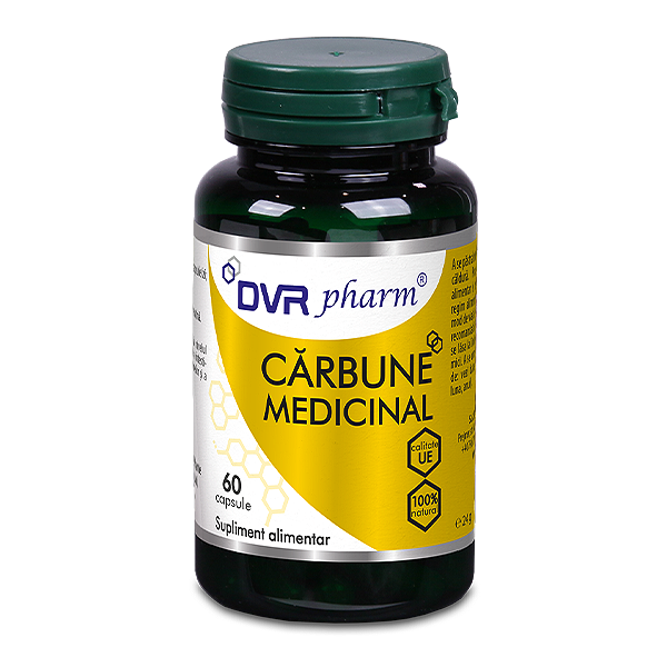 Cărbune medicinal, 60 capsule, DVR Pharm