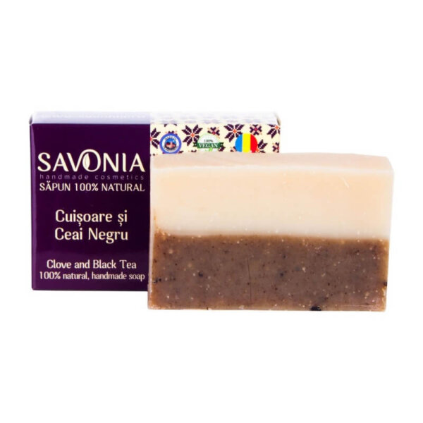 Săpun de cuișoare și ceai negru, 90 g, Savonia